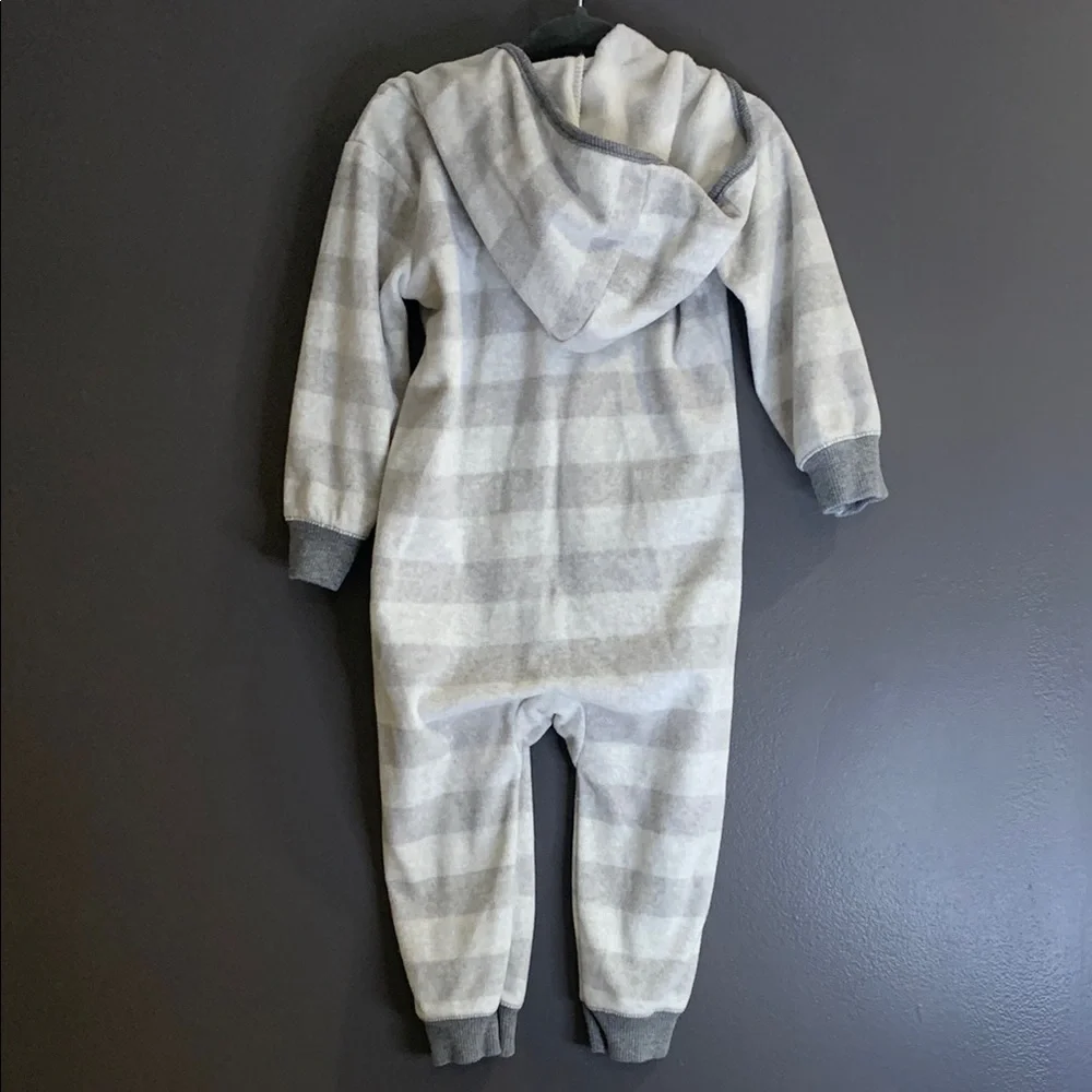 Carter’s Cozy Gray Striped Kids One Piece size 18m